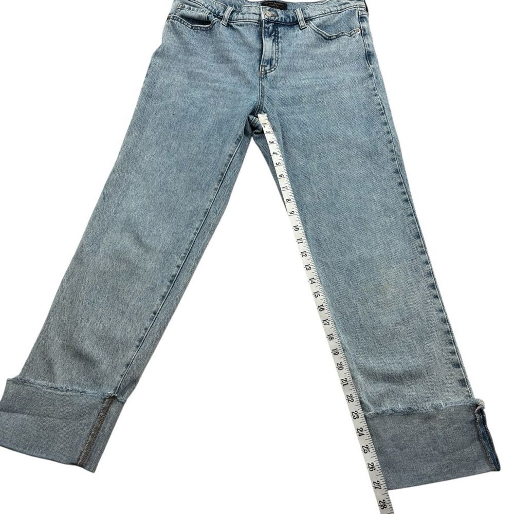 Banana Republic Slouch Cuffed Jean Cuffed Light Stone Cropped Sz. 28/6 - Picture 6 of 7